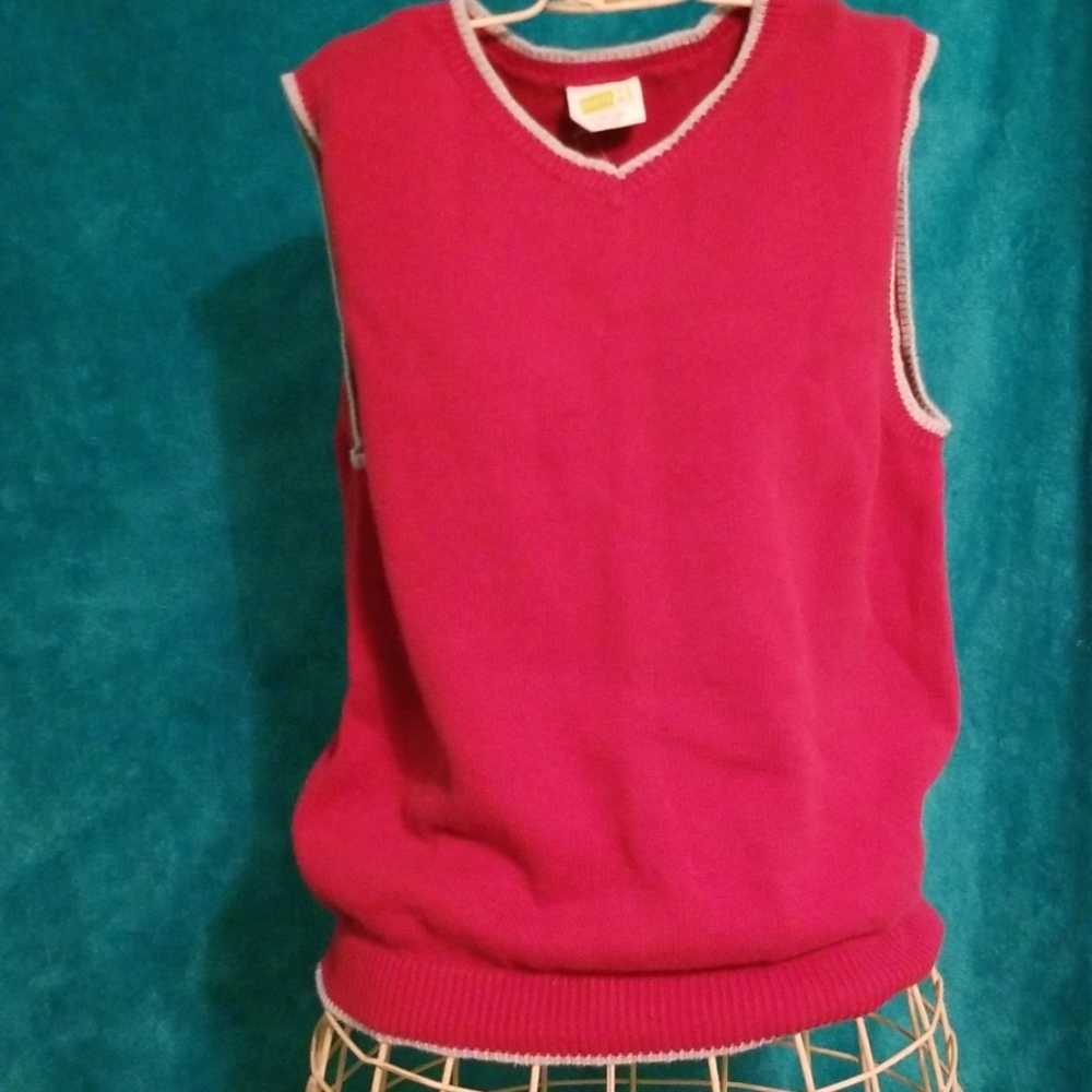 Red crazy 8 boys vest